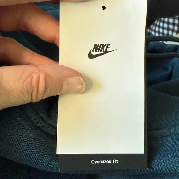 Nike Women’s NWT oversized Navy Hoodie Sweatshirt XL‎ - Picture 8 of 8